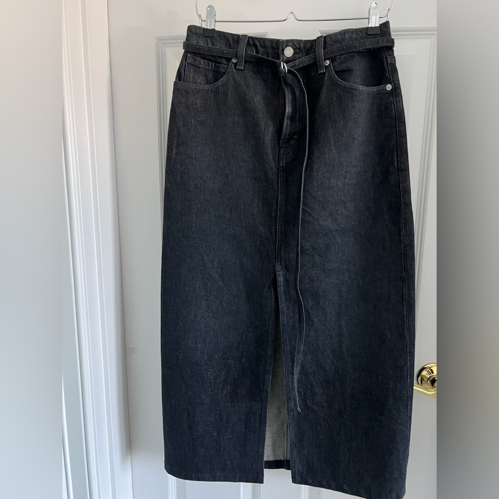 Banana Republic Denim Black Maxi Skirt